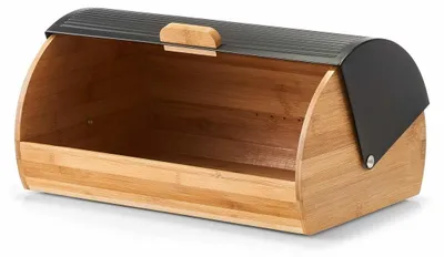 Productafbeelding van Broodtrommel, Bamboe/Metaal, ca. 39 x 27 x 19 cm, Zwart