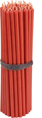 Produktbild von 325g (ca. 50 St.) Altarkerzen Rot Ruß Tropffrei Osterkerzen L: 19,5cm
