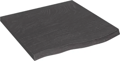 Produktbild von Wandregal Dunkelbraun 60x60x(2-4) cm Massivholz Eiche Behandelt