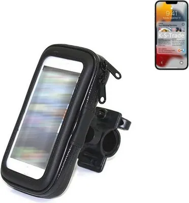 Produktbild von K-S-Trade Fahrrad-Halterung kompatibel mit Apple iPhone 13 Pro Max Handy-Halterung Halter Lenkstange Fahrradhalterung Motorrad Bike Mount