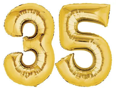 Produktbild von Folienballon, 80 cm, gold, Ziffer 35