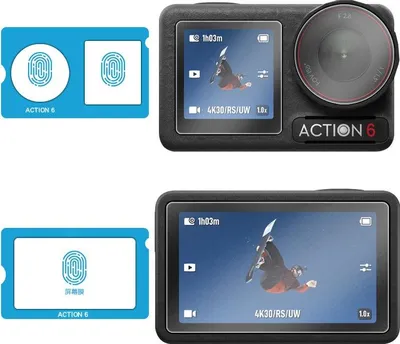 Image de INF Protection d'écran DJI Action 6 (Cage) - Avant, Arrière & Objectif