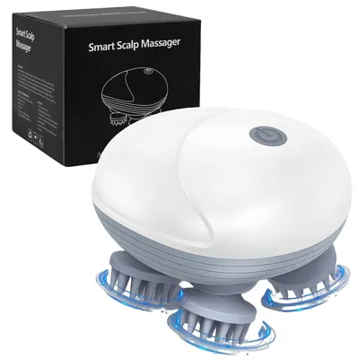 Produktbild von Elektrischer Kopfhautmassagegerät, tragbarer Kopf-Massager, 96 Knetmassageköpfe, handlich, lindert Stress und Schmerzen, ideales Valentinstagsgeschenk