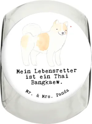 Produktbild von Mr. & Mrs. Panda Dose Thai Bangkaew Lebensretter XL 2000ml - Weiß - Geschenk, Dog, Keksdose, Vorratsbehälter, Vorratsglas, glasbehälter, Aufbewahrungsdose