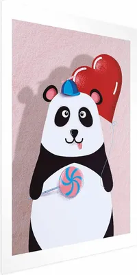 Produktbild von Posterpapier Poster - Panda with a Balloon 60x90 cm Für Kinder g-A-0191-ao-a
