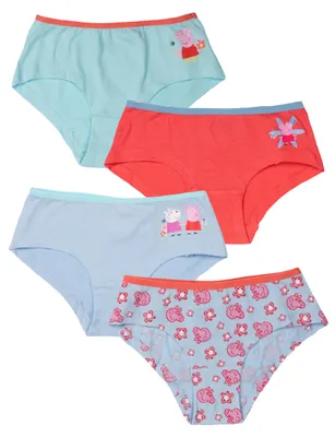 Produktbild von Peppa Wutz Panty für Mädchen Kinder Slip Unterhose Unterwäsche Mehrfarbig Bunt (4er Pack) 110-116