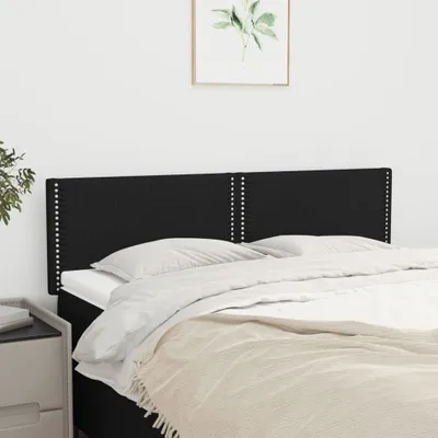 Produktbild von Design Möbel Kopfteile 2er Set Schwarz 72x5x78/88 cm Stoff - 2024 Neu