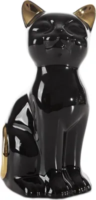 Zdjęcie produktu dla Figurka ceramiczna kot CAT 11X9X20 czarna