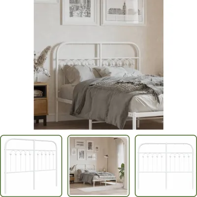 Immagine prodotto di The Living Store Testiera in metallo bianco 120 cm