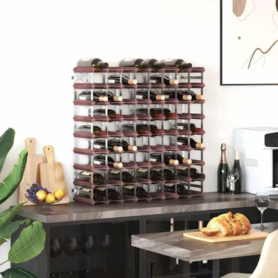 Image de vidaXL Casier à vin pour 72 bouteilles Pin massif brun