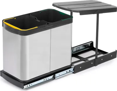 Produktbild von Emuca Recycle Inox Recyclingbehälter für die Bodenmontage und