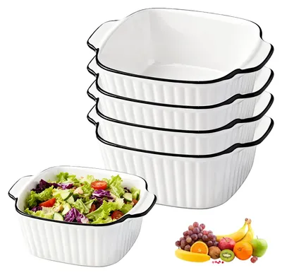 4er-Set Keramik-Auflaufformen 400 ml, 14,3x11x5,3 cm