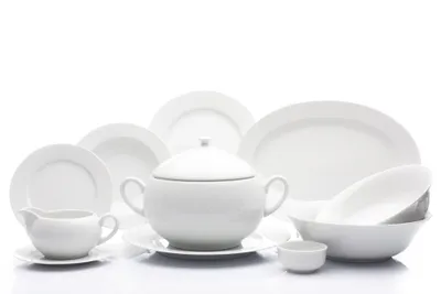 Zdjęcie produktu dla Serwis obiadowy Thun 1794, biały, porcelana czeska, opal, Thun, 25 d.