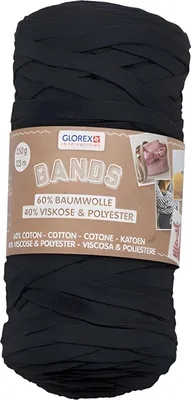 Produktbild von GLOREX Makramee Band 125m 250g schwarz 125m 250g