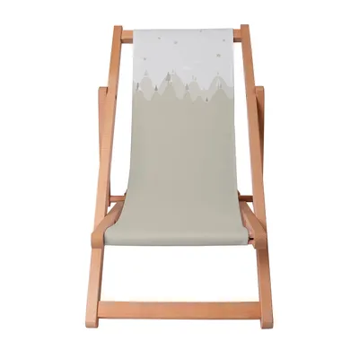 Zdjęcie produktu dla Dreamroots Drewniany składany leżak dla dzieci, drewno bukowe do 130 kg, składany leżak z 3-stopniową regulacją nachylenia oparcia, Beige Forest