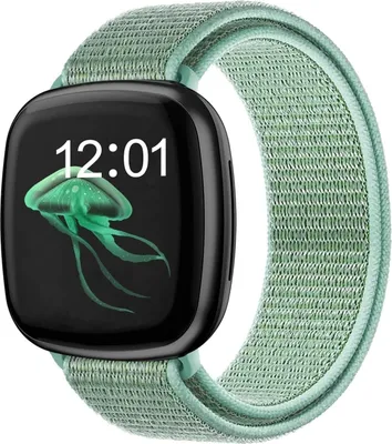 Produktbild von Strap-it Fitbit Versa 3 Armband Nylon (Mintgrün)