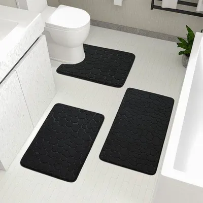 Produktbild von Famanu Badmatte 60 x 90 cm - Antirutsch, superabsorbierend, maschinenwaschbar, blau