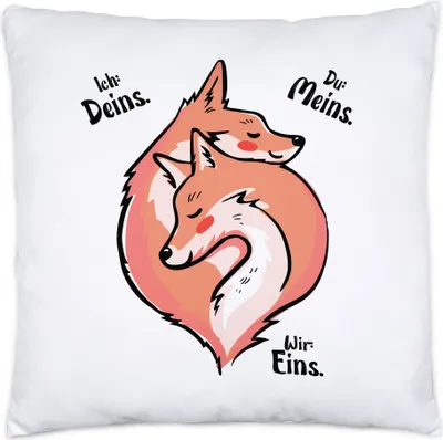 Produktbild von Ich Deins Du Meins Wir Eins Kissen Liebe Liebespaar Liebeserklärung Liebesbeweis Liebling Lieblingsmensch Paar