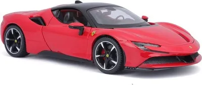 Zdjęcie produktu dla BBURAGO Ferrari SF90 Stradale, Model super pojazdu, Wstępnie zmontowany, 1:24, Ferrari SF90 Stradale, Każda płeć, Metal, Plastik