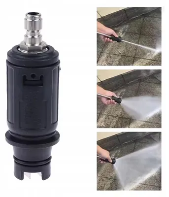 Image de Rosfix Buse ProSpray QuickPlug 1/4" – Réglable, 3000 PSI (207 bar), Connexion Rapide | Pour Nettoyeurs Haute Pression, 60 °C, Acier Inoxydable