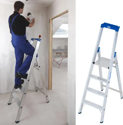 Produktbild von KRAUSE Stehleiter STABILO alu 4 Stufen, H: 175,0 cm