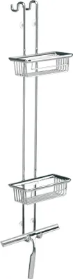 Image de emco system2 plateau de table, 2 paniers profonds, raclette de douche, chrome, 356600106