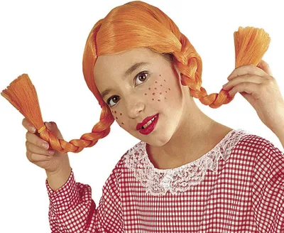 Produktbild von Zopfperücke für Mädchen orange