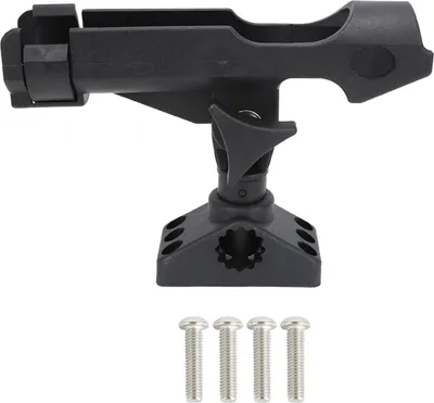 Imagen del producto de Soporte ajustable para varillas de pesca ABS 360 grados, diseñado para embarcaciones de plástico