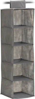 Zdjęcie produktu dla Zeller organizer do szafy, tekstylny, 28x28x95 cm, szary
