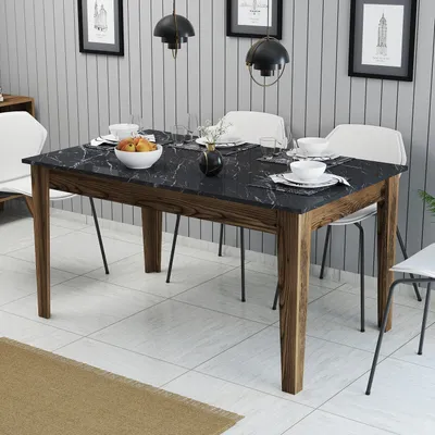 Immagine prodotto di Skye Decor, Milano - Milano 518 HCT, colore noce, nero, tavolini da salotto, 75x145x88 cm, pannello truciolare rivestito al 100% in melamina