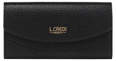 Image de L.CREDI porte-monnaie Ondria Flap Wallet Black noir
