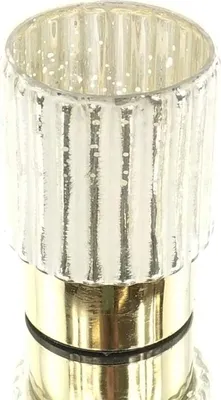 Produktbild von Kaemingk Weihnachtsteelichthalter Glas Weiß Ø ca. 7,5 cm Höhe 11,5 cm - Glas