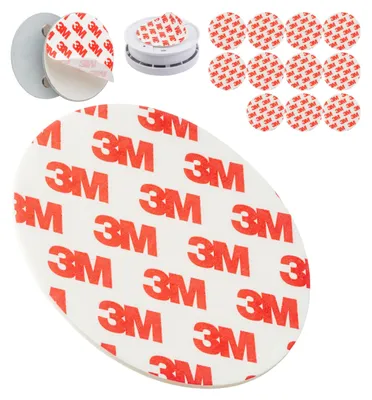 Image de Pads adhésifs pour détecteur de fumée, support magnétique, lot de 12