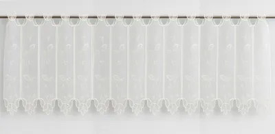 Produktbild von Bistrogardine Scheibengardine Leinenoptik bestickt Blätter BxH 150x45 Makramee