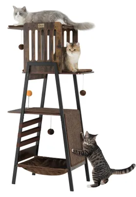 Immagine prodotto di Albero per gatti grande 147 cm con amaca e graffiatoio