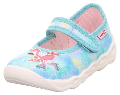 Immagine prodotto di Superfit, pantofole da casa per bambine, colore azzurro chiaro, modello 8410, taglia 38 EU, calzata larga