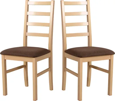 Produktbild von Esszimmerstuhl, Holz Eiche Massiv Stuhl Stühle Küchenstuhl - Set 2x Nilo 8, sonoma