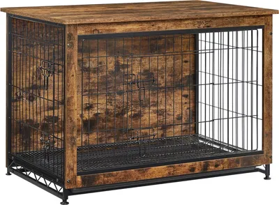 Produktbild von Feandrea Hundebox, Beistelltisch, Hundebox, modernes Hundehaus für drinnen und draußen, Hunde bis 42 kg, sehr robust, Hundehütte für zu Hause,