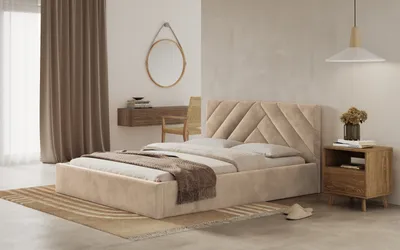 Obrázek produktu pro Postel PRATO 160x200 béžová s úložným prostorem