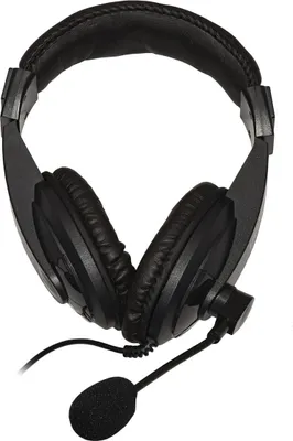 Produktbild von LINK LKHS1X35 Audio-Headset mit schwenkbarem Mikrofon Schwarz 3,5 mm Anschluss