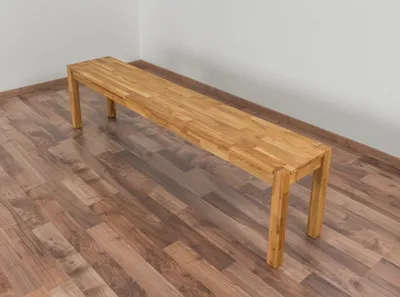 Produktbild von Sitzbank aus massivem Eichenholz Natur 180x33x45 cm mit stabilen Füßen