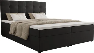 Produktbild von Doppelbett 140x200 mit Stauraum DELILAH 2 - dunkelgrau