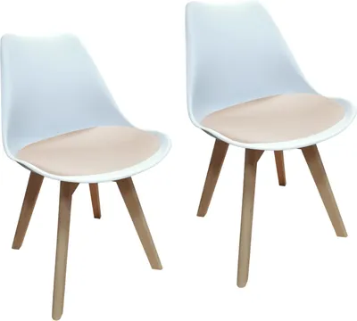Produktbild von Stuhl Atlanta Weiß, Velvet Creme