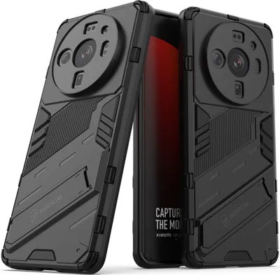 Obrázek produktu pro Pouzdro pro Xiaomi 12S Ultra Hybridní PC TPU Nárazuvzdorné Ochranné Pouzdro s Funkcí Stojanu černé