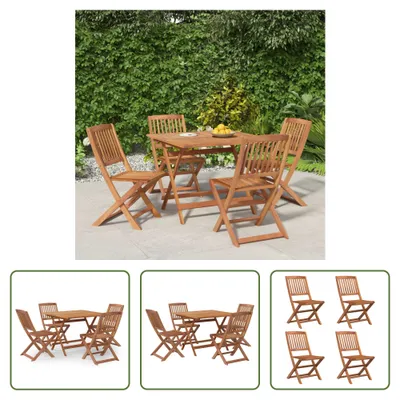 Produktbild von The Living Store 5-tlg. Garten-Essgruppe Massivholz Akazie