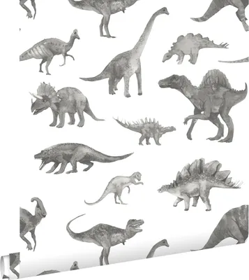 Produktbild von ESTAhome Tapete Dinosaurier Grau 50 x 900 cm