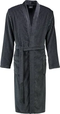 Produktbild von Cawö Herren-Kimono 3714 Uni Farbe anthrazit Größe 48