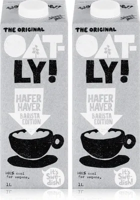 Zdjęcie produktu dla OATLY Oat Drink Barista Edition 1 litr - Bogaty w tłuszcze nienasycone (opakowanie 2 sztuki)