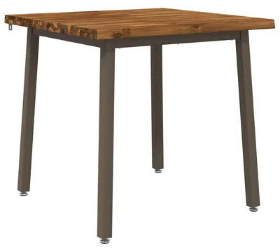 Produktbild von vidaXL 70 x 70 x 75 cm Massivholz Akazie Natur und Kaffee Quadratisch