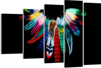 Produktbild von Bild auf Leinwand - Leinwandbild - Vogel Feder Farbe Komposition - 150x100cm - Wand Bild - Wanddeko - Leinwanddruck - Bilder - Kunstdruck - Leinwand bilder - Wandkunst - EG150x100-2932